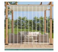 Cortinas impermeables de PVC - Cortina de puerta de vinilo transparente para ventanas, balcones, garajes, tiendas, almacenes, 165 x 300 cm y fácil de instalar