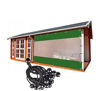 Cortinas impermeables de PVC para exteriores de 0,5 mm, paneles laterales de pérgola transparente con ojales para terraza, patio y muebles de jardín, tamaños personalizables (1,6x/1,6x3 m)