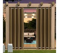 Cortinas impermeables para exteriores con ojales, 1 unidad, 24 colores disponibles, perfectas para balcón, jardín, privacidad, tamaño 213 x 213 cm