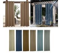 Cortinas impermeables para exteriores con ojales, protección UV, para patio, cabaña, glorieta, privacidad y resistencia a la intemperie, ideal para decoración de porche y patio