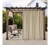 Cortinas impermeables para exteriores para patio - Cortinas opacas de privacidad para puerta de sol y calor, 3,2 x 2,1 m, perfectas para espacios al aire libre