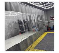 Cortinas industriales Resistentes para lavaderos - Cortina de Puerta Impermeable de Vinilo PVC Transparente para protección de vehículos, garajes y fábricas, tamaño 2,6 x 8,5 x 9,8 pies