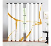 Cortinas Infantiles Niña Niño Bebe Habitacion Opacas Para Ventanas Arte Casero Sencillo En Blanco Y Amarillo 264X214Cm Cortinas Salon Modernas Dormitorio Juvenil 2 Piezas Cortinas Opacas Termicas A