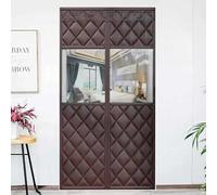 Cortinas insonorizadas for Puertas con Ventana Transparente Cortina Térmica Magnética Espesar Invierno Cortina De Puerta Cortinas de Privacidad for Puerta Delantera(B,140x210cm(55x83in))