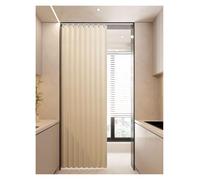 Cortinas Interior Cocina Puerta con Pista, Plisada Plegable Invisible Cortina Dormitorio Opaca Termica Aislante Frio y Calor Cortinas de Privacidad Para Salón, Cocina, Armario(A,Track W100cm/Curtain H
