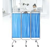Cortinas Médicas De Separación, Biombo Médico De Privacidad Plegable Con Ruedas, Divisores De Ambientes De Acero Inoxidable; Para Salas De Urgencias, Salas De Hospitalización(3 Panel)