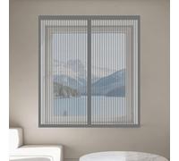 Cortinas Mosquitera Ventana 100 x 100 cm sin Taladrar Ni Atornillar Mosquitera Ventana Fácil Instalación Adhesiva para Todas Las Ventanas Interiores y Exteriores, Gris