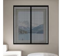 Cortinas Mosquitera Ventana 100 x 100 cm sin Taladrar Ni Atornillar Mosquitera Ventana Fácil Instalación Adhesiva para Todas Las Ventanas Interiores y Exteriores, Negro