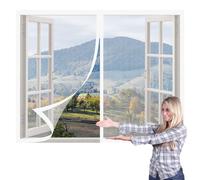 Cortinas Mosquitera Ventana 100 x 145 cm Protección Contra Mosquitos y Moscas Mosquitera Magnética Ventanas Lavables Adecuada para Decoración Del Hogar, Blanco