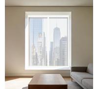 Cortinas Mosquitera Ventana 165 x 165 cm Protección Contra Mosquitos y Moscas Window Mosquito Net Fácil de Ensamblar Autoadhesivo para Todas Las Ventanas, Blanco