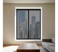 Cortinas Mosquitera Ventana 170 x 150 cm Protección Contra Mosquitos y Moscas Window Mosquito Net Fácil de Ensamblar Autoadhesivo para Todas Las Ventanas, Negro