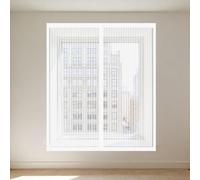 Cortinas Mosquitera Ventana 50 x 120 cm sin Taladrar Ni Atornillar Mosquitera Ventanas Adhesiva Lavables para Todas Las Ventanas, Blanco