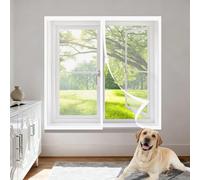 Cortinas Mosquitera Ventana 60 x 65 cm Protección Contra Mosquitos y Moscas Mosquitera sin Taladrar Fácil Instalación Adhesiva para Todas Las Ventanas, Blanco