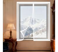 Cortinas Mosquitera Ventana 75 x 115 cm sin Taladrar Ni Atornillar Mosquitera Magnética Ventanas Fácil Instalación Adhesiva Adecuada para Decoración Del Hogar, Blanco