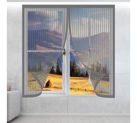 Cortinas Mosquitera Ventana 90 x 140 cm Protección Contra Mosquitos y Moscas Window Mosquito Net Fácil Instalación Adhesiva Adecuada para Decoración Del Hogar, Gris