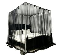 Cortinas mosquiteras con tres aberturas laterales para dormitorio, camping al aire libre, viajes, boda, se adapta a camas de tamaño estándar, fácil de instalar (180 x 200 x 210 cm)
