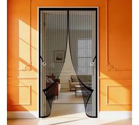 Cortinas Mosquiteras para Puertas 127 x 276 cm Se Cierra Automáticamente Mosquitera Ventana Magnetica Resistente para Todos Los Tamaños de Puertas, Negro