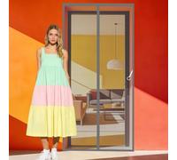 Cortinas Mosquiteras para Puertas 140 x 184 cm Imanes para Un Autocierre Anti Mosquito Insecto Mosquiteras Lejos de Los Mosquitos para Todos Los Tamaños de Puertas, Gris