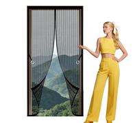 Cortinas Mosquiteras para Puertas 66 x 191 cm Varios Tallas Mosquitera Magnética Resistente para Todos Los Tamaños de Puertas, Negro