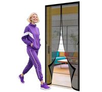 Cortinas Mosquiteras para Puertas 71 x 206 cm Magnético Automático Automáticamente Mosquitera Magnética Resistente para Todos Los Tamaños de Puertas, Negro