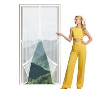 Cortinas Mosquiteras para Puertas 72 x 193 cm Varios Tallas Mosquitera Magnética Resistente para Todos Los Tamaños de Puertas, Blanco
