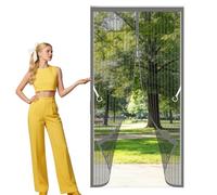 Cortinas Mosquiteras para Puertas 80 x 185 cm Magnético Automático Cortina Antimosquitos Fácil Instalación sin Taladrar para Puertas de Patio y Balconeras, Gris