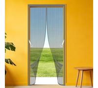 Cortinas Mosquiteras para Puertas 89 x 215 cm Varios Tallas Fly Curtains for Door Lejos de Los Mosquitos para Puertas Cortina de Sala de Estar Balcón Corredera de Patio, Gris