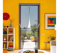 Cortinas Mosquiteras para Puertas 91 x 219 cm Se Cierra Automáticamente Cortina Mosquitera Magnética Puertas Resistente a La Rotura para Balcón Puerta Corredera de Patio, Gris