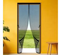 Cortinas Mosquiteras para Puertas 95 x 234 cm Varios Tallas Fly Curtains for Door Lejos de Los Mosquitos para Puertas Cortina de Sala de Estar Balcón Corredera de Patio, Negro