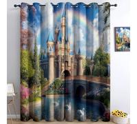 Cortinas opacas con ojales de 55 pulgadas de ancho x 102 pulgadas de largo, cortinas de ventana con aislamiento térmico para sala de estar, dormitorio, 2 paneles para niños y niñas
