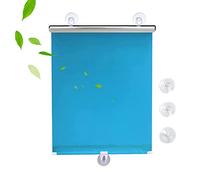 Cortinas opacas con ventosas,estores enrollables parasol de 30-75cm,parasoles retráctiles automáticos,sin perforaciones,estores temporales portátiles para puertas y ventanas,Blue-60x125cm/24x49in
