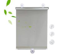 Cortinas opacas con ventosas,estores enrollables parasol de 30-75cm,parasoles retráctiles automáticos,sin perforaciones,estores temporales portátiles para puertas y ventanas,Grey-60x125cm/24x49in