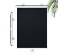 Cortinas Opacas con Ventosas Negras,Persianas Enrollables Retráctiles con Protección Solar,40cm 45cm 50cm 68cm Estor con Aislamiento Térmico,Cortina Enrollable para Ventanas,Black-40x60cm/16x24in