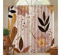 Cortinas opacas de flores, modernas, bohemias, con diseño de lunares, primavera, melocotón, paneles de ventana con aislamiento térmico para apartamento, sala de estar, dormitorio, 42 x 45 pulgadas