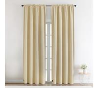 Cortinas opacas ignífugas para oscurecer la habitación, resistentes al fuego, para aulas, dormitorios, hogares de ancianos, juego de 2 paneles, 52 x 72 pulgadas