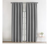 Cortinas opacas ignífugas para oscurecer la habitación, resistentes al fuego, para aulas, dormitorios, hogares de ancianos, juego de 2 paneles, 52 x 72 pulgadas