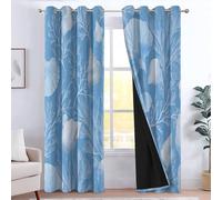 Cortinas Opacas Océano para Dormitorio Salon, Térmica Aislante Cortina de impresión Lindo Conchas Marinas Corales Algas, Cortinas de oscurecimiento de habitación 100 x 178 cm (A x L) 2 Paneles