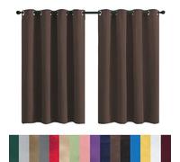 Cortinas opacas para dormitorio, 50 x 250 cm, bloqueo de luz, ojales en la parte superior, cortinas semitransparentes para ventana para el hogar y el patio