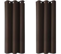 Cortinas opacas térmicas - 2 paneles de puerta largos con ojales, 52 x 84 pulgadas, reducción de ruido, aislamiento para oscurecer la habitación, tratamientos de ventana para sala de estar, elegante