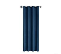 Cortinas opacas térmicas resistentes de 132 x 241 cm, con ojales en la parte superior, para dormitorio, sala de estar, cine en casa, bloqueo de luz, aislamiento cálido (azul)