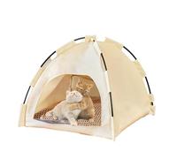 Cortinas para gatos Teepee para animales domésticos, cama para perros y gatos, lavable, plegable, 42 x 42 x 38 cm, cama portátil para perros, caseta para mascotas, jaula para animales Dom