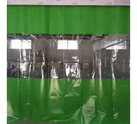 Cortinas para lavadero, Cortina divisoria Transparente Impermeable con Ojales, Resistente al Viento y al Polvo, para lavaderos de Coches, Tiendas 4S y talleres, 2,4 x 4 m, diseño Verde de em