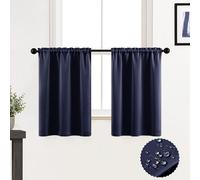 Cortinas para litera para parte inferior de niños, adolescentes y niños, juego de 2 paneles con aislamiento térmico, bloqueo de frío, cortinas opacas cortas de privacidad para baño, dormitorio