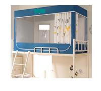 Cortinas para literas Dormitorio for estudiantes, litera superior e inferior, mosquitera, tienda de campaña integrada, cortina a prueba polvo con soporte luz, ventilación(Color1,90*190*110cm)