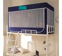 Cortinas para literas Dormitorio for estudiantes, litera superior e inferior, mosquitera, tienda de campaña integrada, cortina a prueba polvo con soporte luz, ventilación(Color4,90*190*90cm)