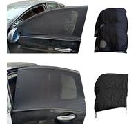 Cortinas para Ventanas de Coche, OUTTDID 4 Piezas Parasol Delantero y Trasero, Protección UV y contra el Calor, Funda Elástica Tipo Mosquitero para Coches y SUV - Juego Completo
