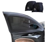 Cortinas para Ventanas Delanteras de Coche, OUTTDID 2 Piezas Parasol para Ventanas Laterales, Protección UV y contra el Calor, Funda Elástica Tipo Mosquitero para Coches y SUV - hasta 80x126 cm