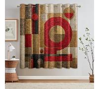 Cortinas Salon Edad Media Moderno, 140x240 cm 2 Piezas - Cortinas Dormitorio Opacas Abstractos Geométricos Círculos Ventana Decoracion Habitacion, con Ojales, Blackout Curtains L&H99