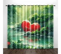 Cortinas Salon Modernas 2 Piezas Opacas ciano Cortinas Termicas Aislantes Frio Y Calor,con Ojales,para Dormitorio, Sala de Estar, Oficina