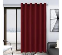 Cortinas Salon Opacas 140 x 305 cm Cortinas Salon Cortas Modernas Decorativas Color Sólido Protección contra El Frío para Ventanas Habitación Dormitorio, Vino Tinto